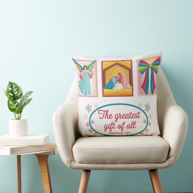 Christmas Machine Embroidery Design – Angel,  Kissen (Stuhl )