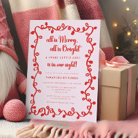 Christmas Mädchen rosarot rote Lichter Babyparty