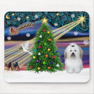 Christmas Magic Coton De Tulear Mousepad