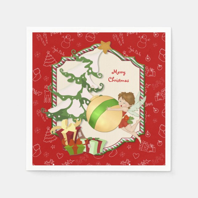 Christmas Magic Fairy Serviette (Vorderseite)