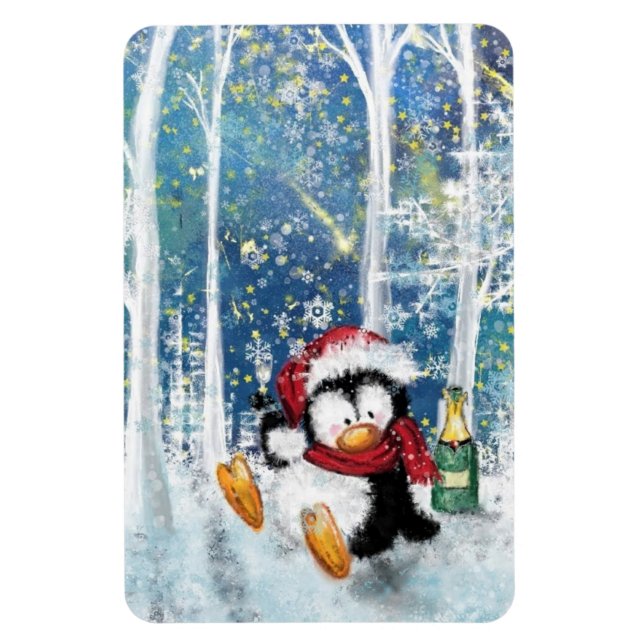 Christmas Magnet Happy Pinguin - Spaß (Vertikal)