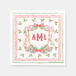 Christmas Mahjong | Monogram Serviette
