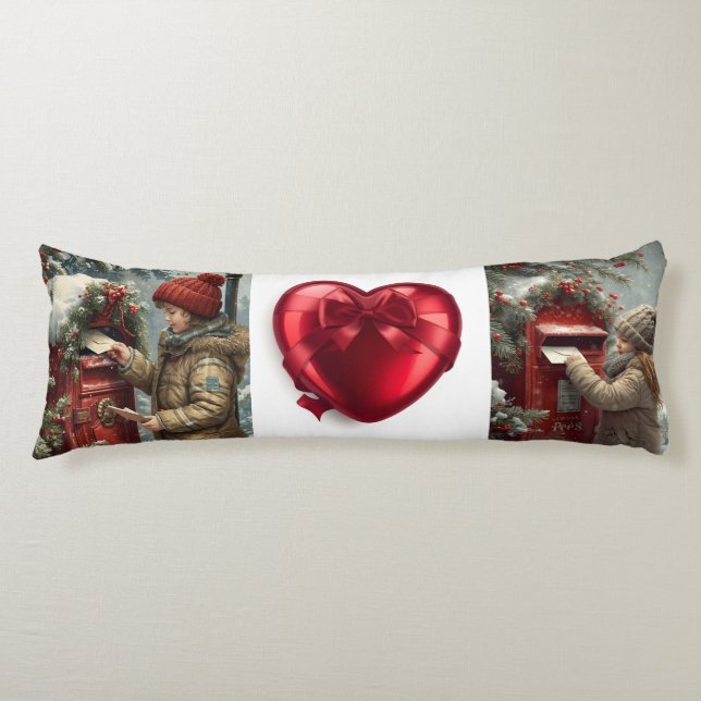 Christmas mailbox cozy winter bedding seitenschläferkissen (Vorderseite)