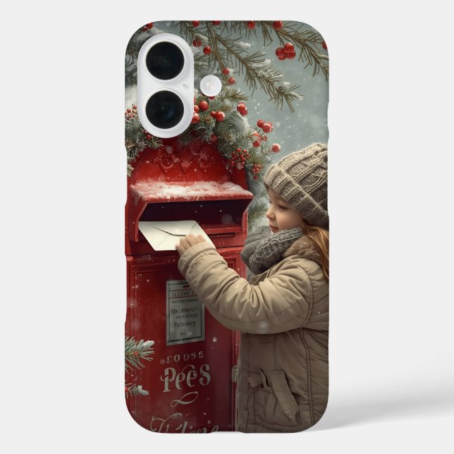 Christmas mailbox festive winter design Case-Mate iPhone hülle (Rückseite)