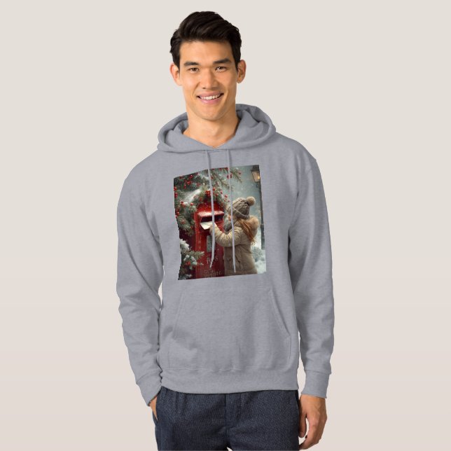 Christmas mailbox hoodie cozy warm festive wear (Vorne ganz)