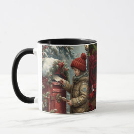 Christmas mailbox travel mug cozy winter drinkware tasse