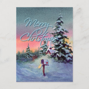 CHRISTMAS MAILBOX von SHARON SHARPE Feiertagspostkarte