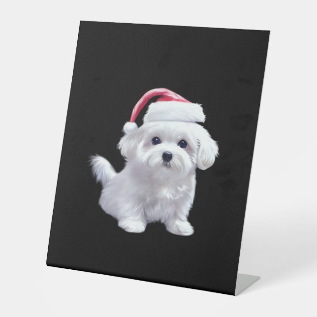 Christmas Maltese - Perfect For Animal Lovers Clas Sockelschild (Vorderseite)