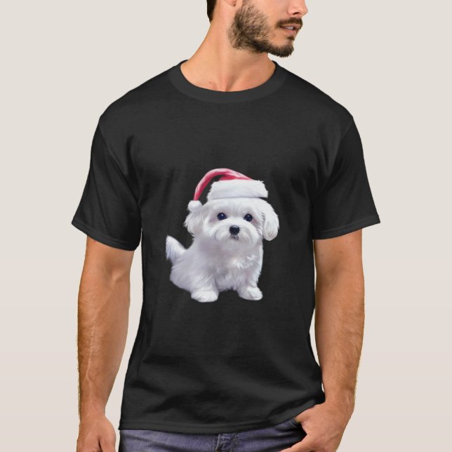 Christmas Maltese - Perfect For Animal Lovers Clas T-Shirt (Vorderseite)