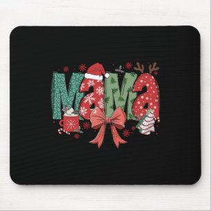 Christmas Mama Coquette Bow Mama Claus Weihnachten Mousepad