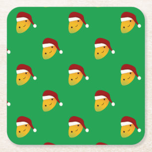 Christmas Mango Rechteckiger Pappuntersetzer