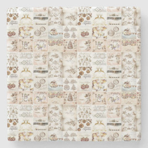 Christmas Marble Stone Untersetzer