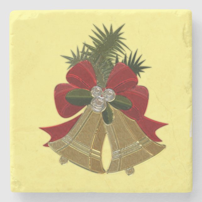 Christmas Marble Stone Untersetzer (Vorderseite)