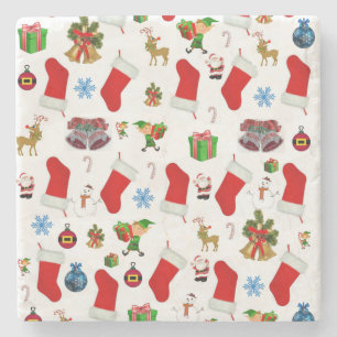 Christmas Marble Stone Untersetzer