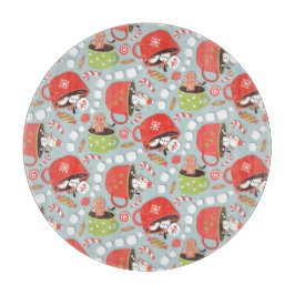 Christmas Marshmallow Snowman Hot Cocoa Schneidebrett