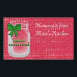 Christmas Mason Jar Labels Rechteckiger Aufkleber<br><div class="desc">Frohe Weihnachtsmarken für Ihre hausgemachten Goodies</div>