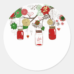 Christmas Mason Jar Sticker
