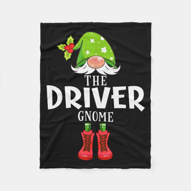 Christmas Matching Family The Driver Gnome  Fleecedecke (Vorderseite)