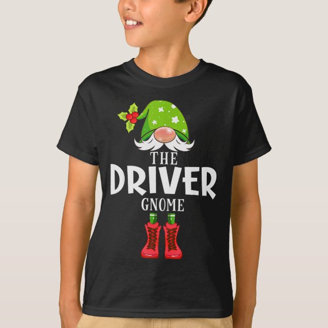 Christmas Matching Family The Driver Gnome  T-Shirt (Vorderseite)