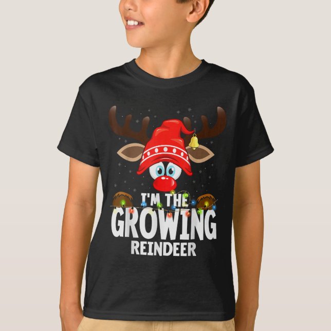 Christmas Matching I'm The Growing Reindeer  T-Shirt (Vorderseite)