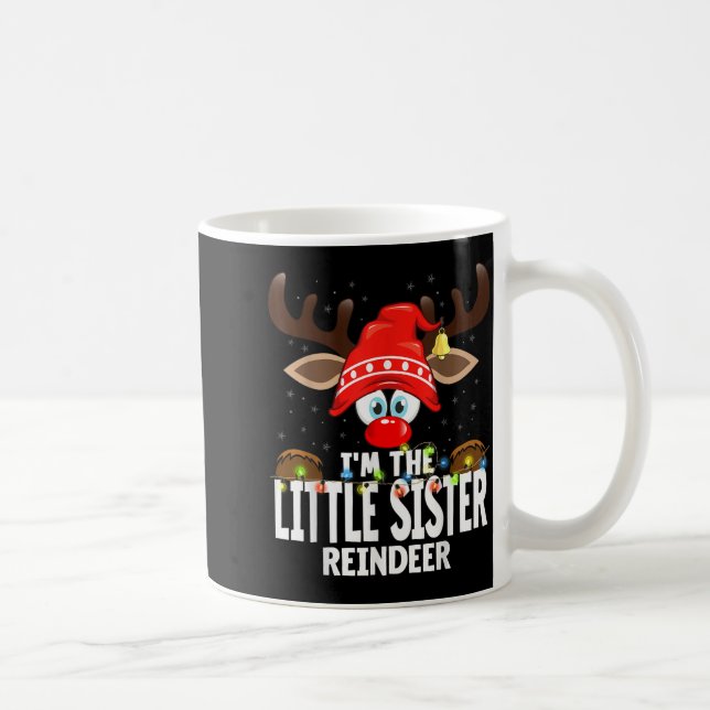 Christmas Matching I'm The Little Sister Reindeer  Kaffeetasse (Rechts)