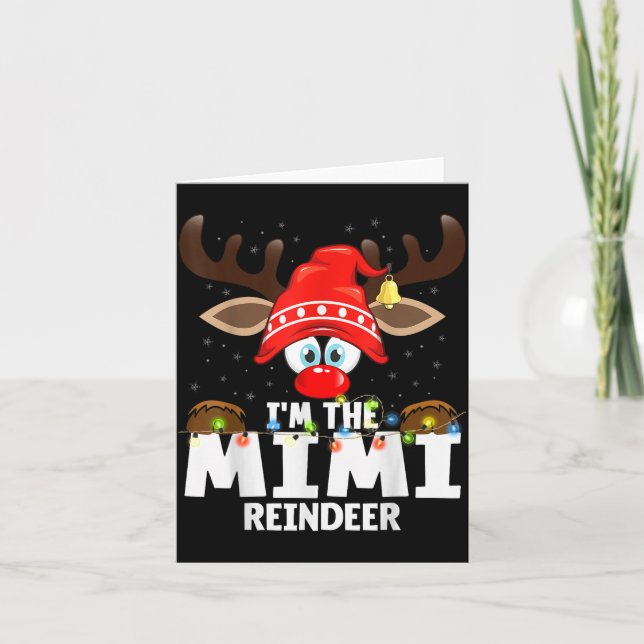 Christmas Matching I'm The Mimi Reindeer  Karte (Vorderseite)