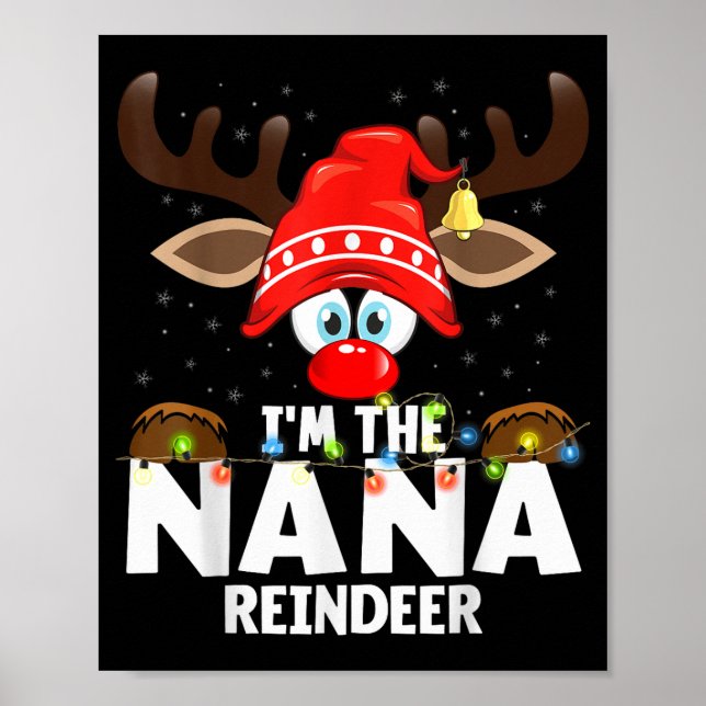 Christmas Matching I'm The Nana Reindeer  Poster (Vorne)