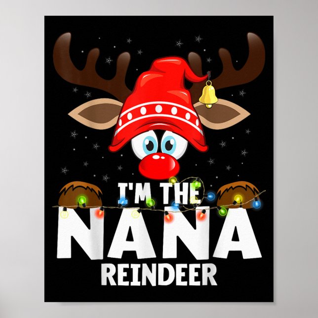 Christmas Matching I'm The Nana Reindeer  Poster (Vorne)