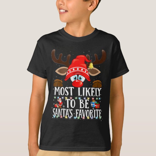 Christmas Matching Most Likely To Be Santa’s Favor T-Shirt (Vorderseite)