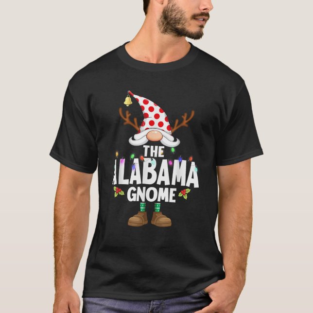 Christmas Matching The Alabama Gnome Pajama  T-Shirt (Vorderseite)