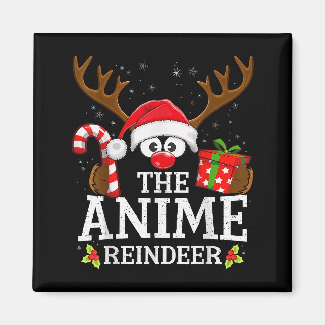 Christmas Matching The Anime Reindeer Family  Magnet (Vorne)