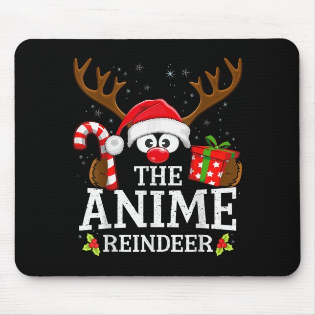 Christmas Matching The Anime Reindeer Family  Mousepad (Vorne)