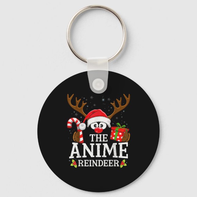Christmas Matching The Anime Reindeer Family  Schlüsselanhänger (Vorderseite)