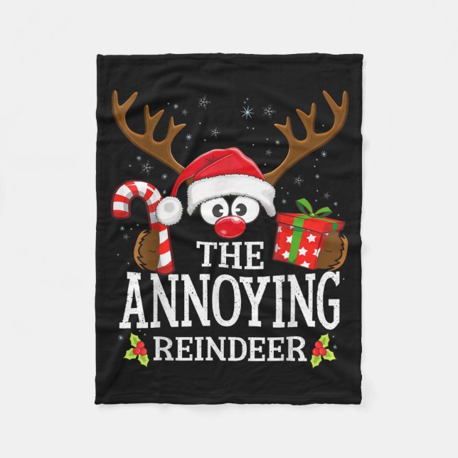 Christmas Matching The Annoying Reindeer Family  Fleecedecke (Vorderseite)
