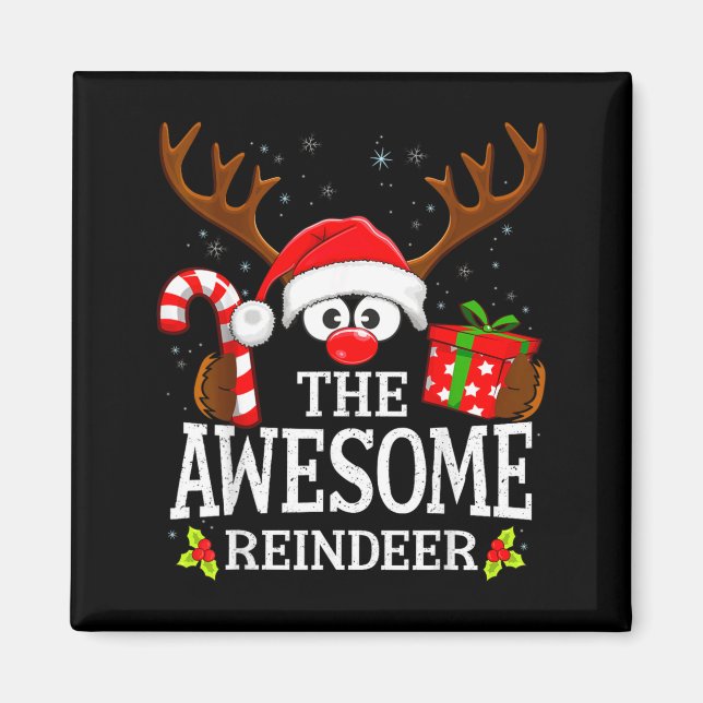 Christmas Matching The Awesome Reindeer Family  Magnet (Vorne)