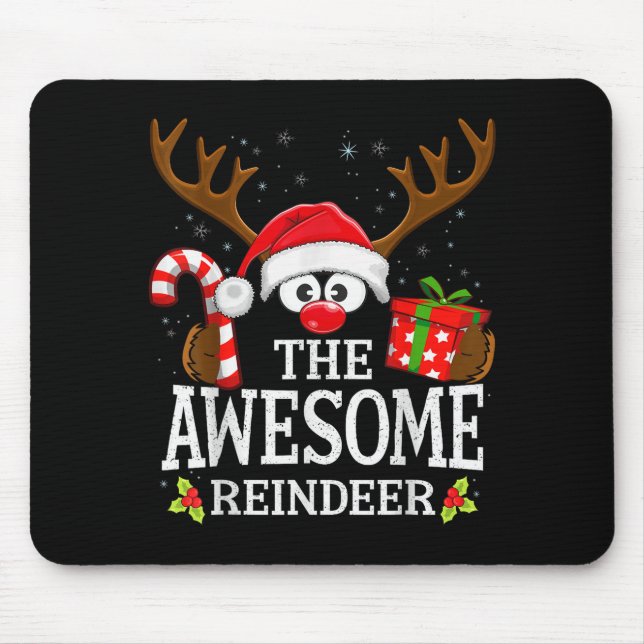 Christmas Matching The Awesome Reindeer Family  Mousepad (Vorne)