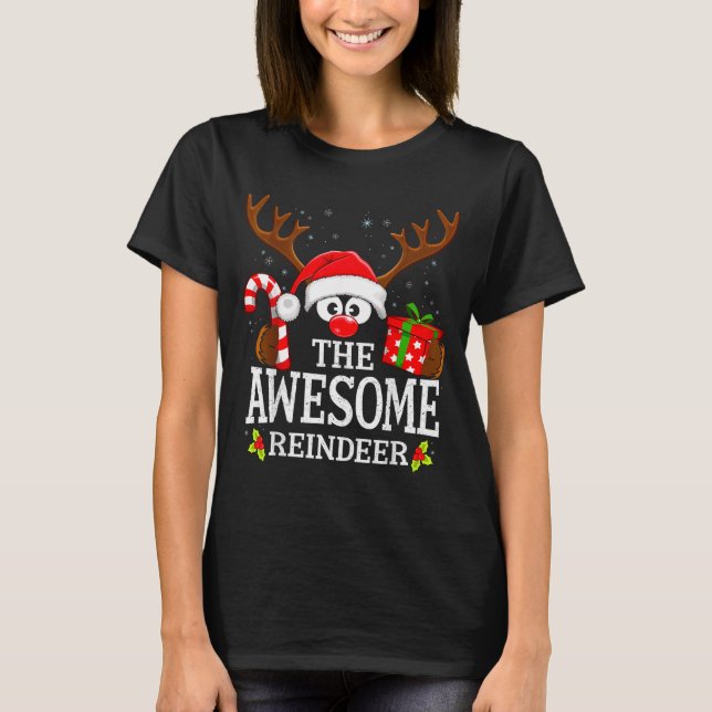 Christmas Matching The Awesome Reindeer Family  T-Shirt (Vorderseite)