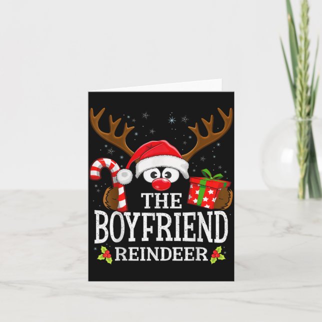 Christmas Matching The Boyfriend Reindeer Family  Karte (Vorderseite)