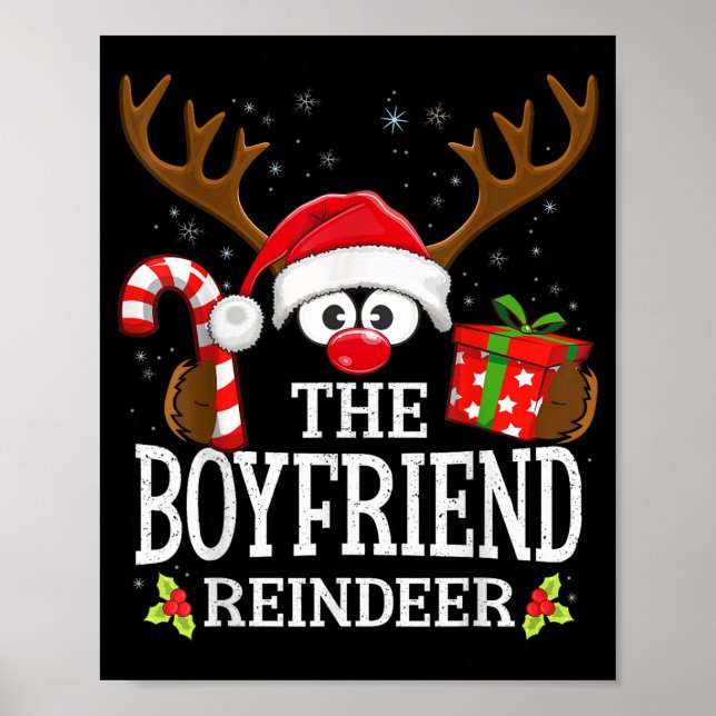 Christmas Matching The Boyfriend Reindeer Family  Poster (Vorne)