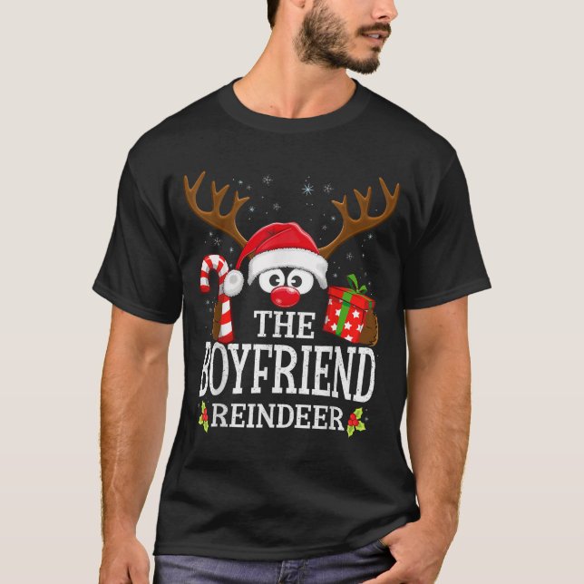 Christmas Matching The Boyfriend Reindeer Family  T-Shirt (Vorderseite)