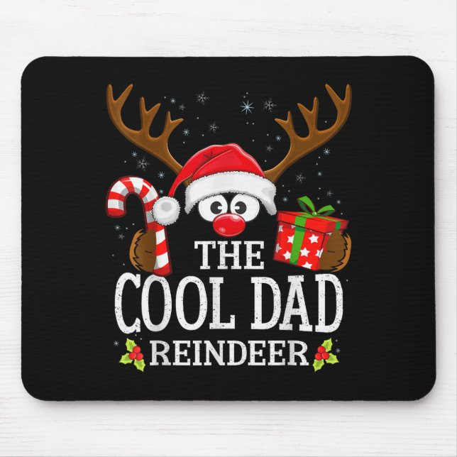 Christmas Matching The Cool Dad Reindeer Family  Mousepad (Vorne)
