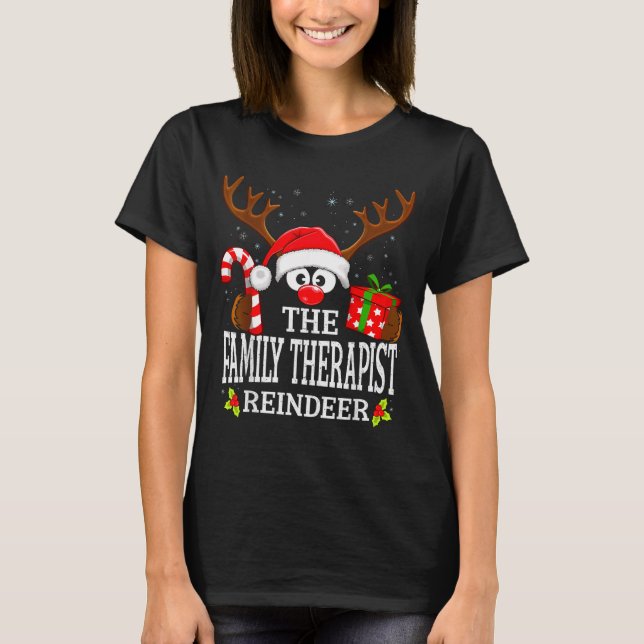 Christmas Matching The Family Therast Reindeer Fam T-Shirt (Vorderseite)