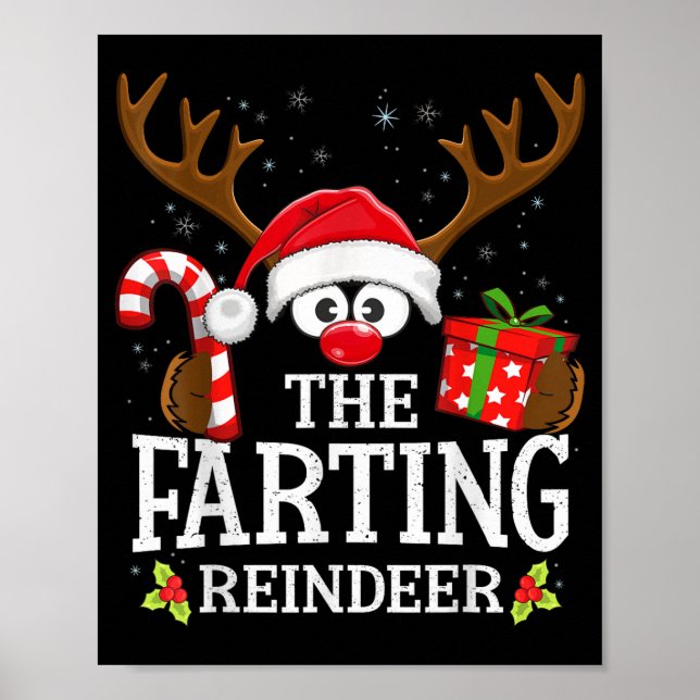 Christmas Matching The Farting Reindeer Family  Poster (Vorne)