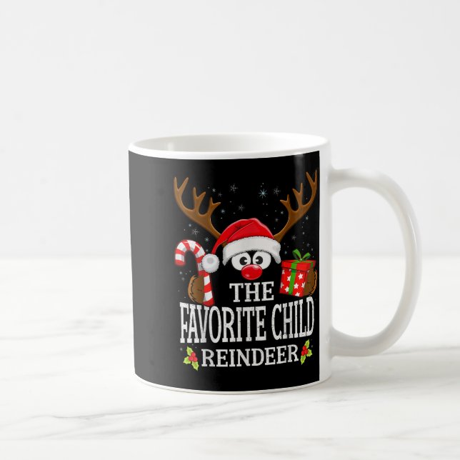 Christmas Matching The Favorite Child Reindeer Fam Kaffeetasse (Rechts)