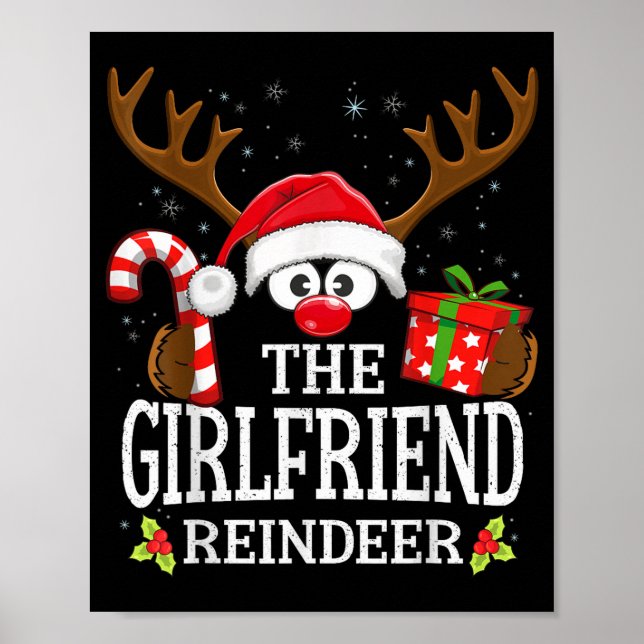 Christmas Matching The Girlfriend Reindeer Family  Poster (Vorne)