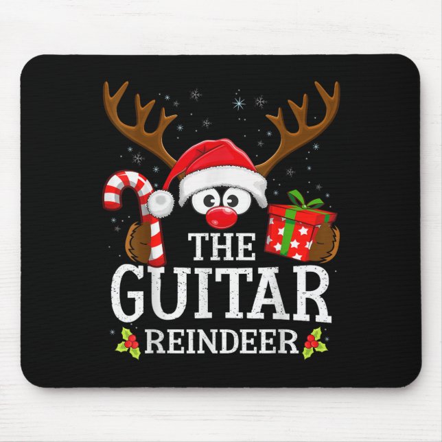 Christmas Matching The Guitar Reindeer Family  Mousepad (Vorne)
