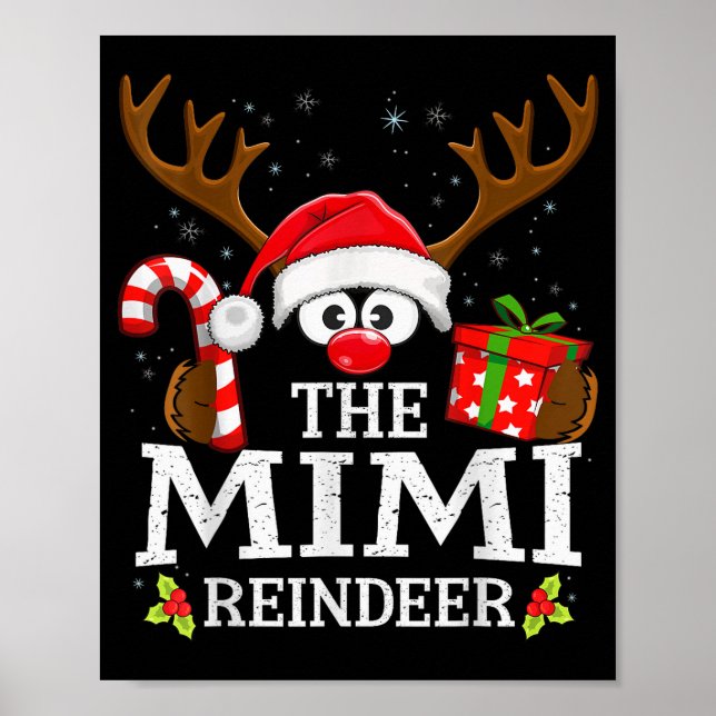 Christmas Matching The Mimi Reindeer Family  Poster (Vorne)