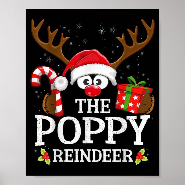 Christmas Matching The Ppy Reindeer Family  Poster (Vorne)