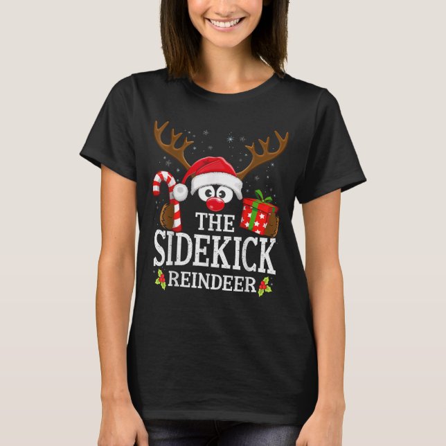 Christmas Matching The Sidekick Reindeer Family  T-Shirt (Vorderseite)