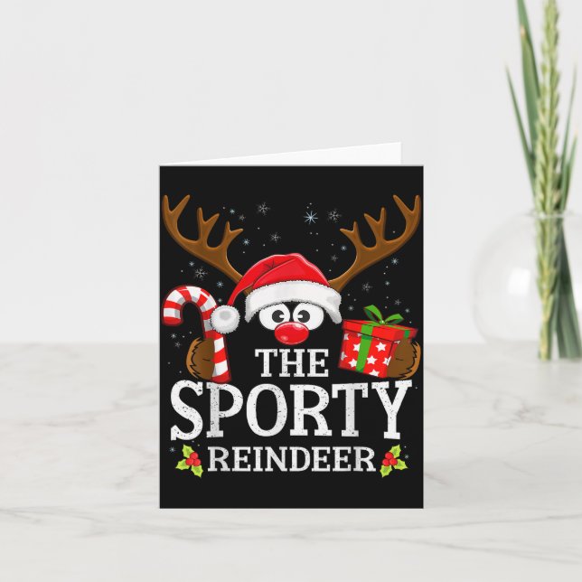 Christmas Matching The Srty Reindeer Family  Karte (Vorderseite)